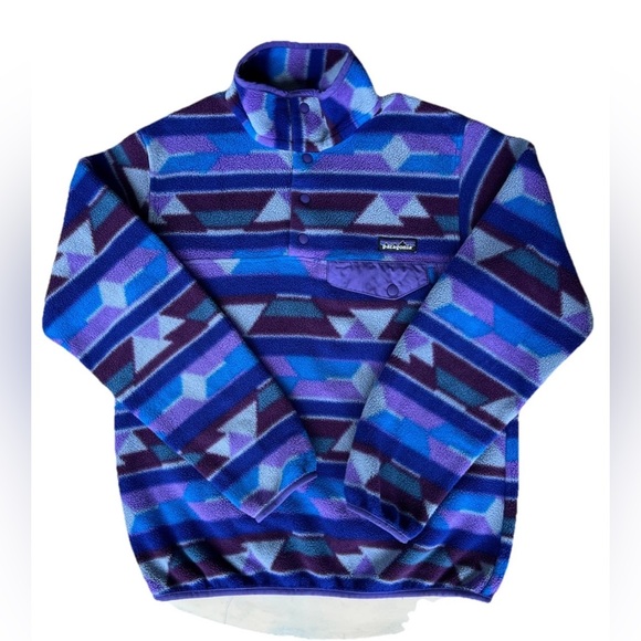Patagonia Tops - Patagonia Synchilla Pullover Aztec Snap-T Pullover Fleece Women’s Size Small